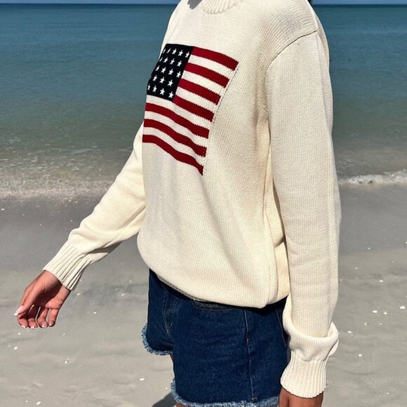 BRANDY MELVILLE | Nico American Flag Sweater - Picture 3 of 8